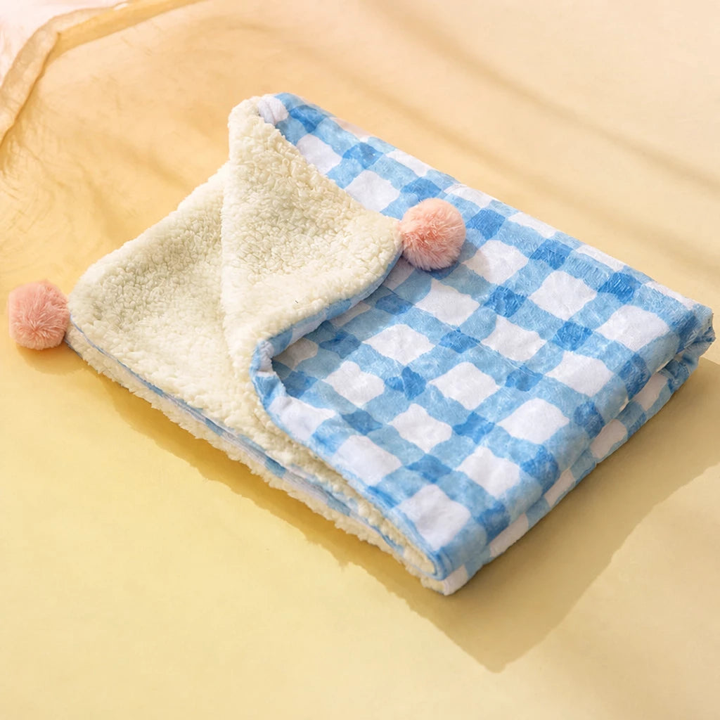 Cotton-Linen Pet Blanket Mat for Cats and Dogs