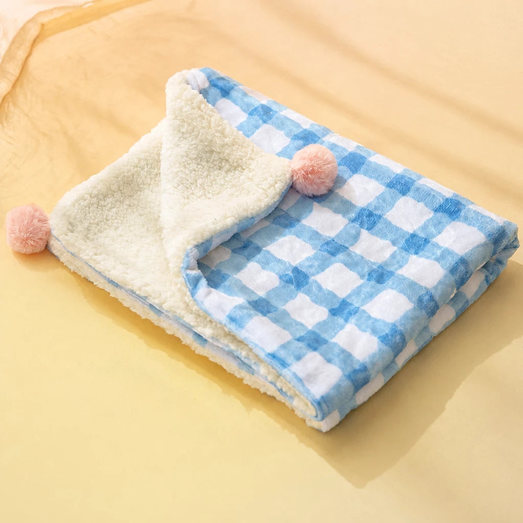 Cotton-Linen Pet Blanket Mat for Cats and Dogs