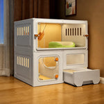 Indoor Cat Enclosure with Integrated Litter Area