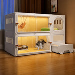 Indoor Cat Enclosure with Integrated Litter Area