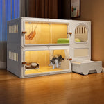 Indoor Cat Enclosure with Integrated Litter Area