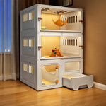 Indoor Cat Enclosure with Integrated Litter Area