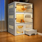 Indoor Cat Enclosure with Integrated Litter Area