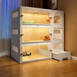 Indoor Cat Enclosure with Integrated Litter Area