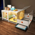 Small Dog Crate with Separate Rest and Potty Areas