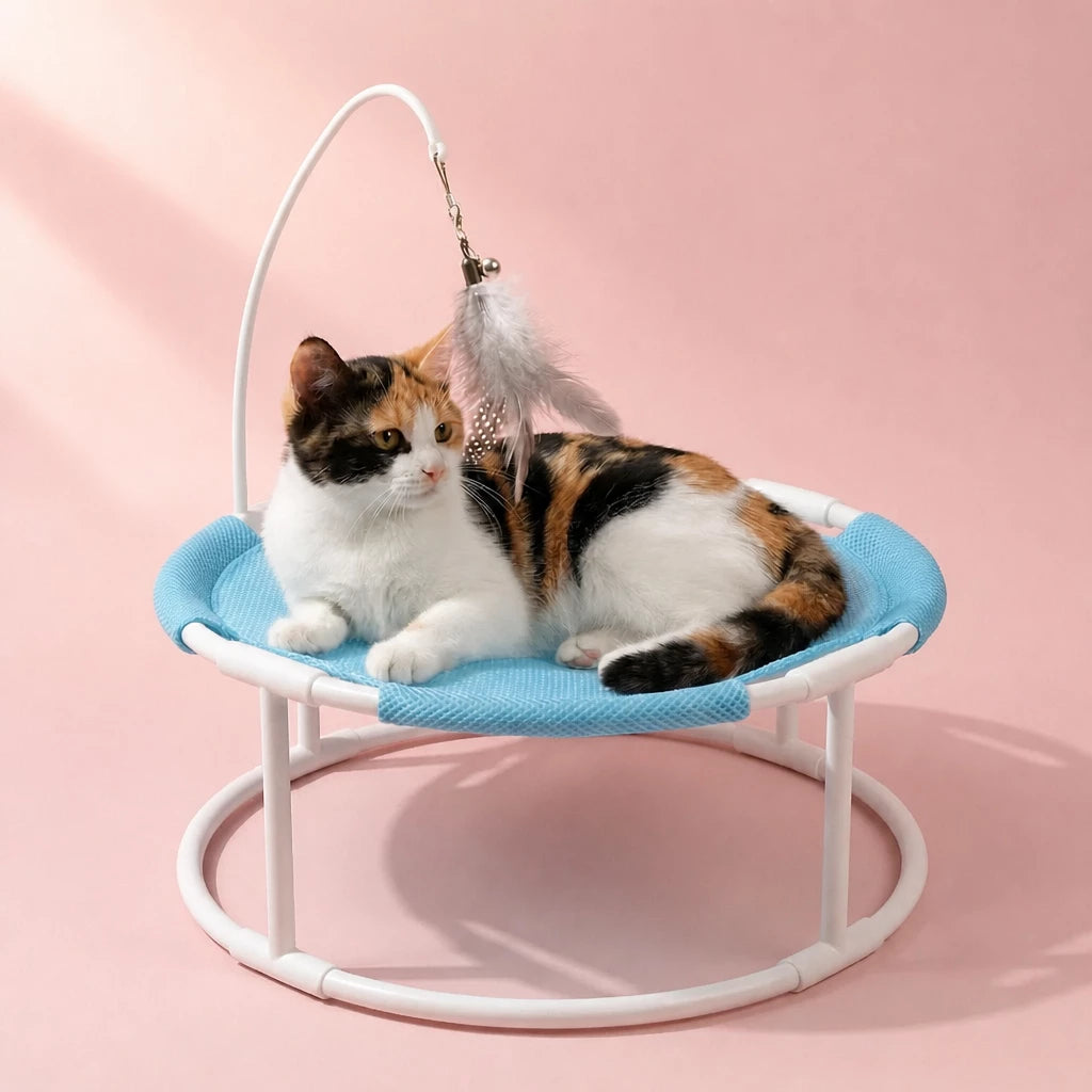 Round Elevated Cat Hammock Bed