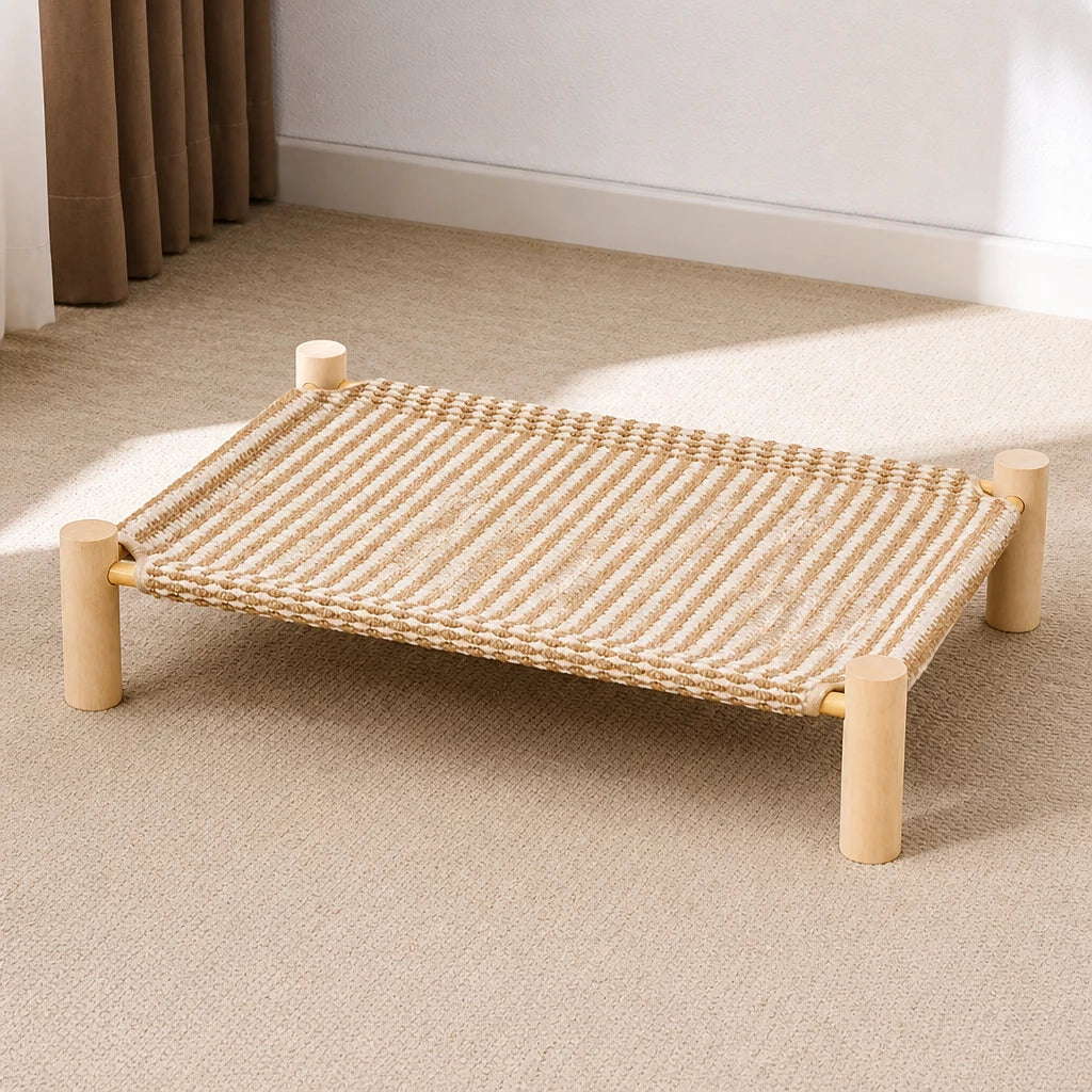 Elevated Cat Bed with Scratching Surface