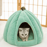 Enclosed Polyester Pet Bed for Cats and Small Dogs
