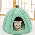 Enclosed Polyester Pet Bed for Cats and Small Dogs