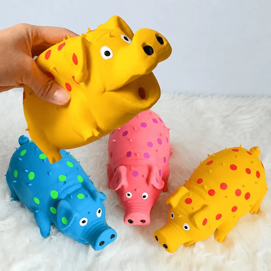 Latex Squeaky Pig Toy for Dogs