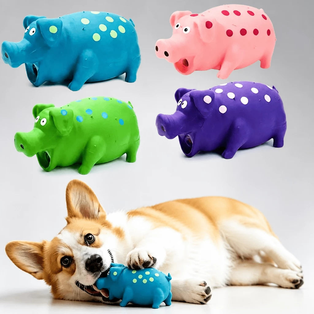 Latex Squeaky Pig Toy for Dogs