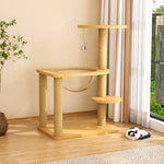 Cat Tree with Enclosed Cat House and Scratching Board