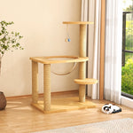 Cat Tree with Enclosed Cat House and Scratching Board