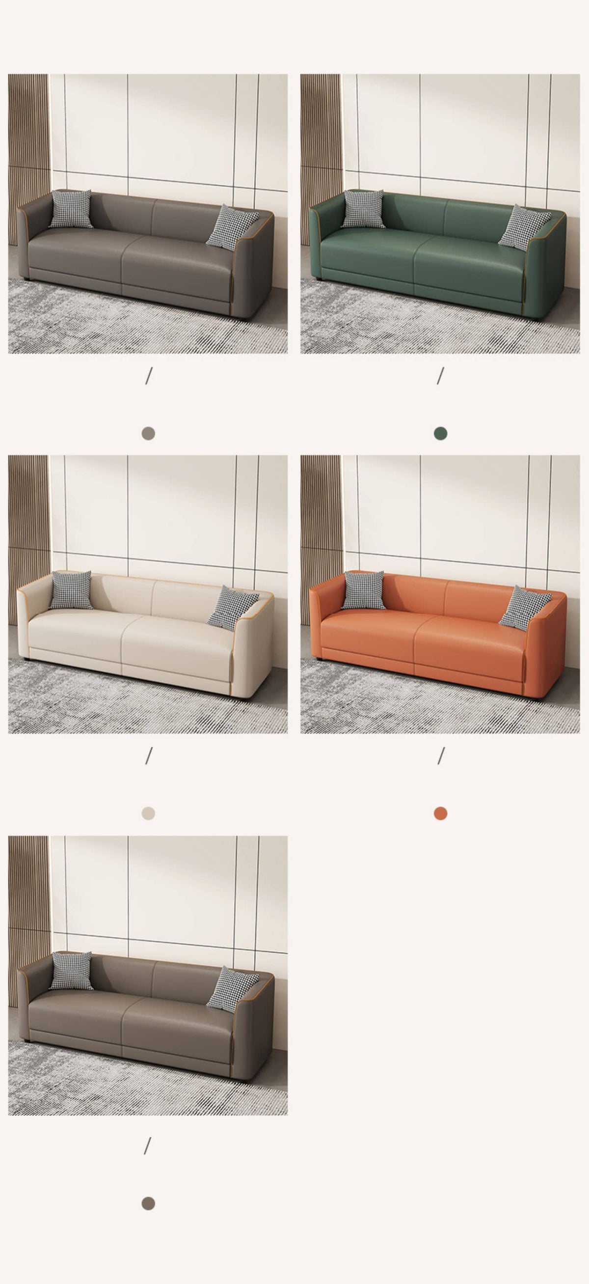 Stylish Multi-Color Modern Sofa: Luxe Light Gray, Orange, Dark Green & Blue in Premium Fabric & Cotton ja-21