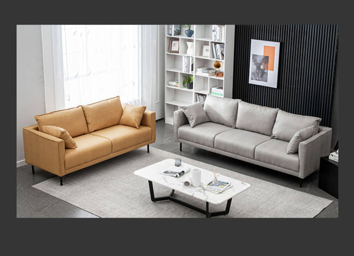 Stylish Multi-Color Fabric Sofas: Orange, Dark Green, Blue, and More - Ultimate Comfort & Elegance! ja-22