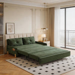 Stylish Solid Wood Corduroy Sofa in Elegant Green - Perfect for Modern Living Rooms fdh-3110（副本）
