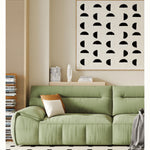 Luxurious Off-White Sofa with Gary Light Green and Orange Accents - Premium Cotton Upholstery jy-115