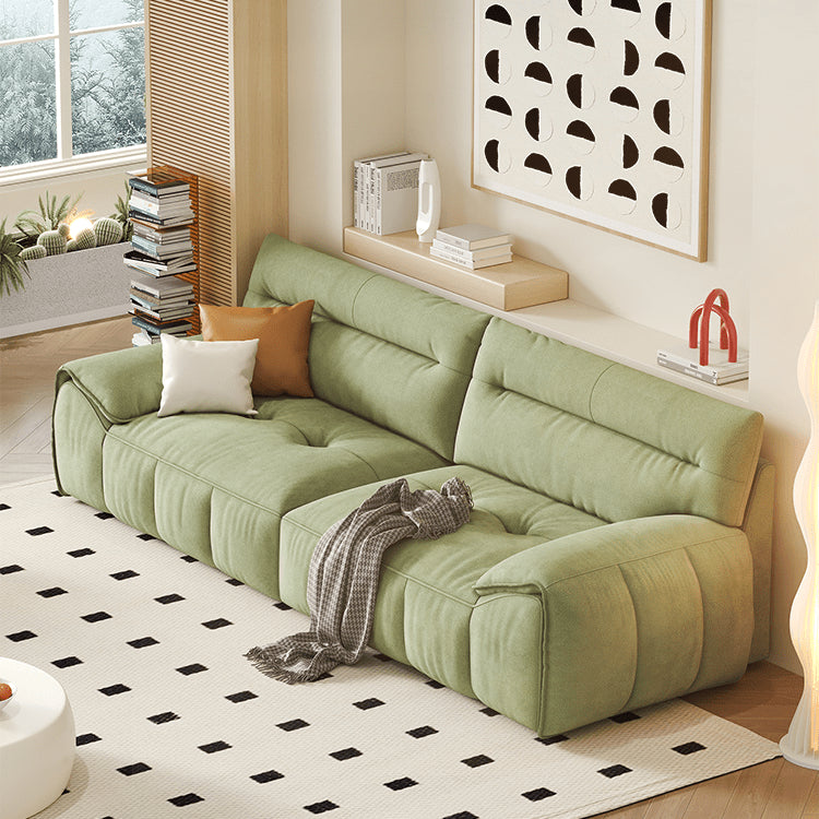 Luxurious Off-White Sofa with Gary Light Green and Orange Accents - Premium Cotton Upholstery jy-115