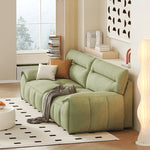 Luxurious Off-White Sofa with Gary Light Green and Orange Accents - Premium Cotton Upholstery jy-115