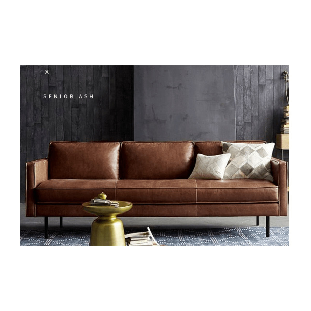 Durable Scratch-Resistant Cotton Sofa in Modern Light Brown & Dark Black jy-116