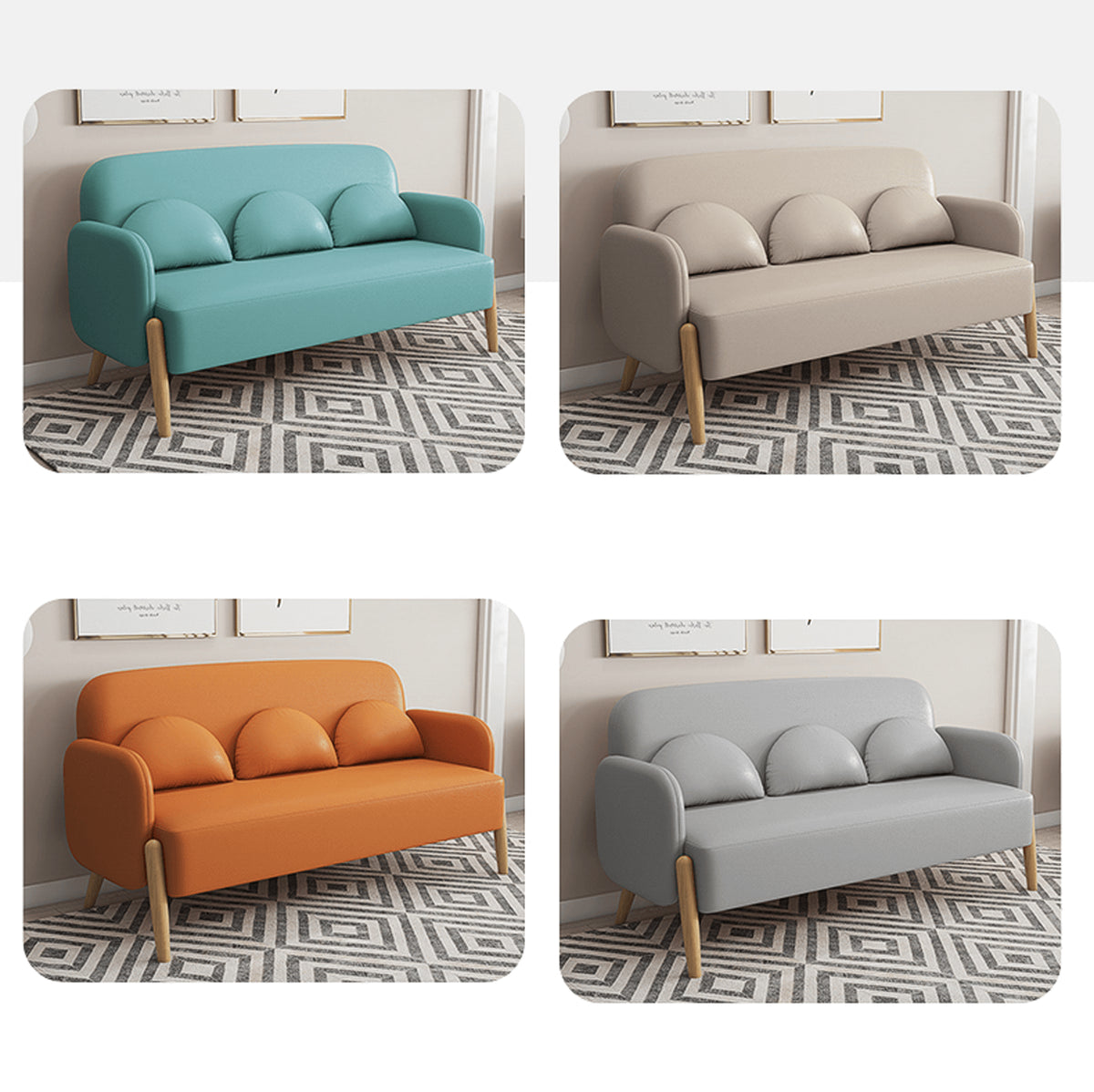 Stylish Cotton Corduroy Sofas: Khaki, Pink, Dark Green, Red & More – Premium Comfort in Techno Fabric jy-117