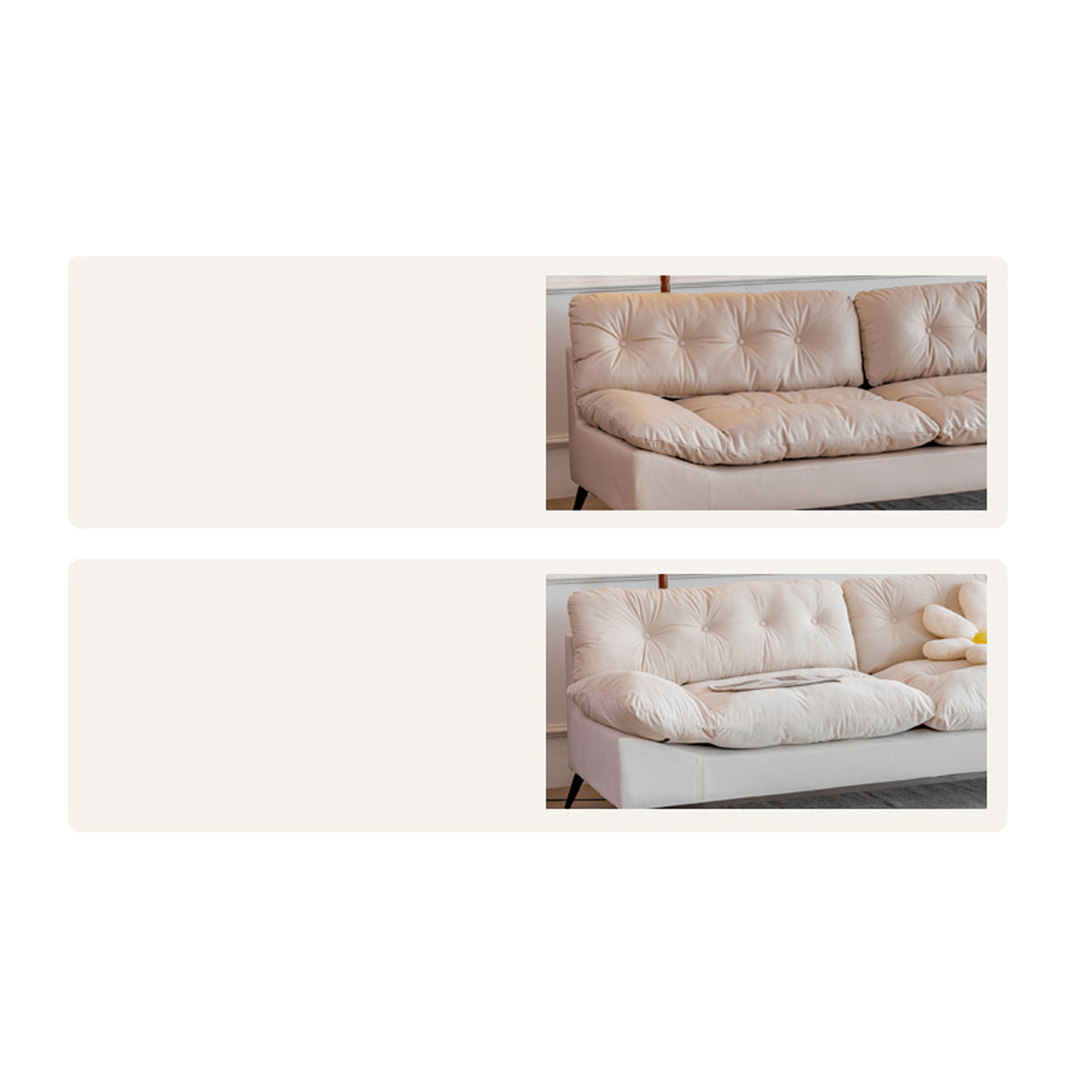 Stylish Modern Sofa in Premium Off White Techno Fabric - Comfortable, Durable & Elegant Seating jy-118