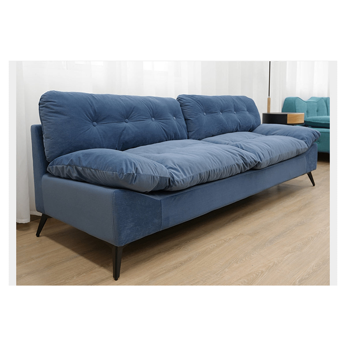 Stylish Modern Sofa in Premium Off White Techno Fabric - Comfortable, Durable & Elegant Seating jy-118