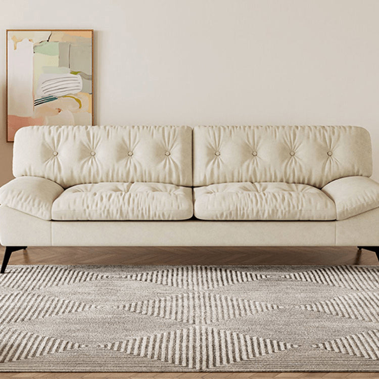 Stylish Modern Sofa in Premium Off White Techno Fabric - Comfortable, Durable & Elegant Seating jy-118