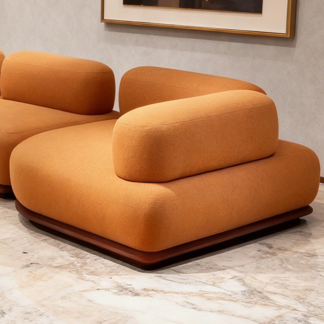 Understated Luxury Italian Minimalist Solid Wood Curved Sofa for Living Room kjmx-0209-50