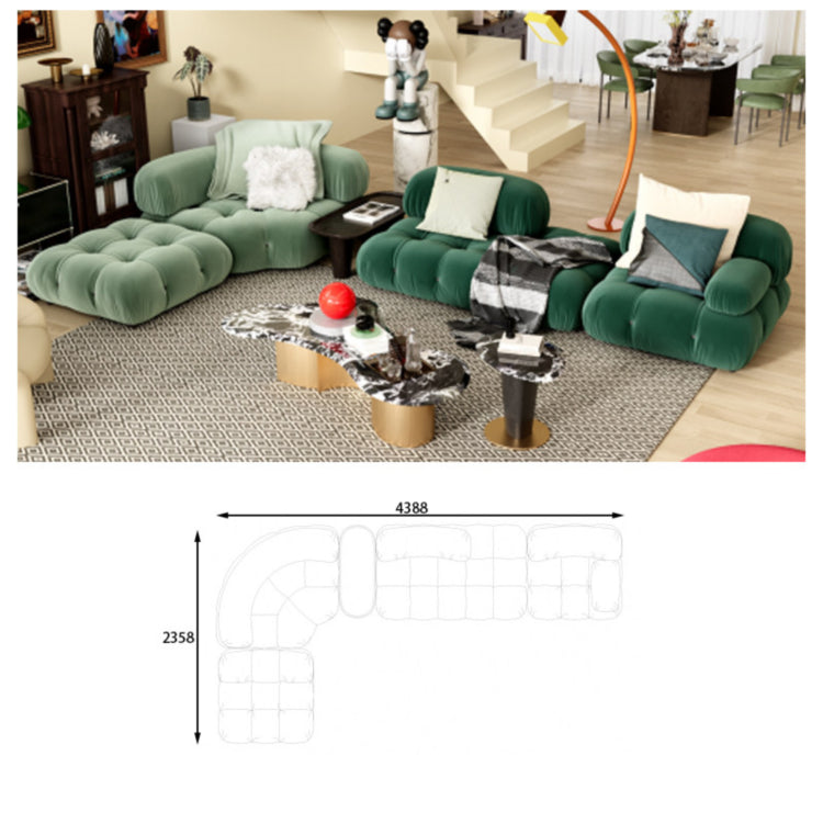 Italian Minimalist Modular Sectional Sofa, Large Multi-Directional Configurable Couch la-0209-54