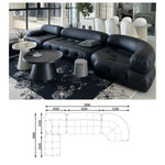 Italian Minimalist Modular Sectional Sofa, Large Multi-Directional Configurable Couch la-0209-54