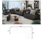 Italian Minimalist Modular Sectional Sofa, Large Multi-Directional Configurable Couch la-0209-54