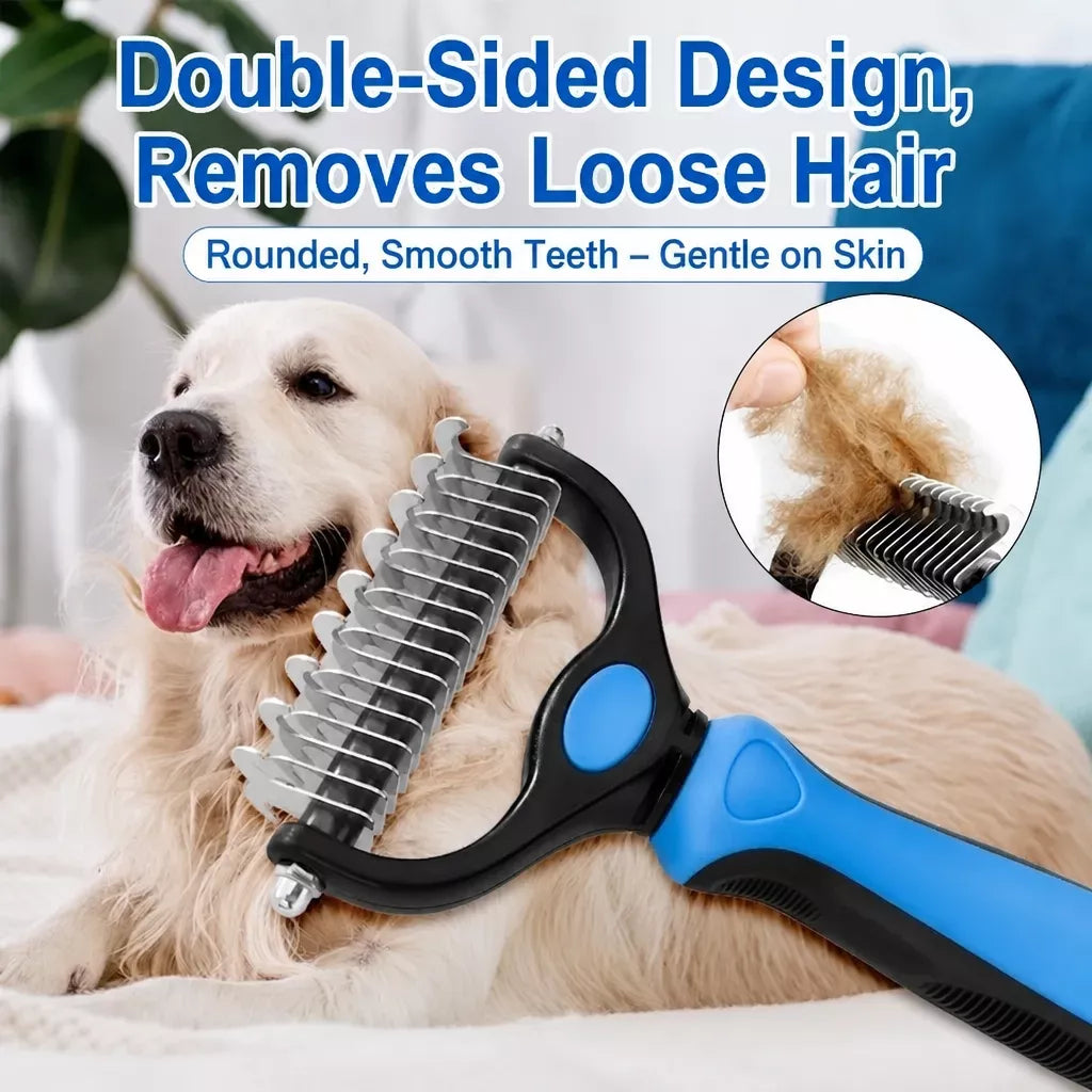 Pet Cat & Dog Detangling and Deshedding Grooming Comb