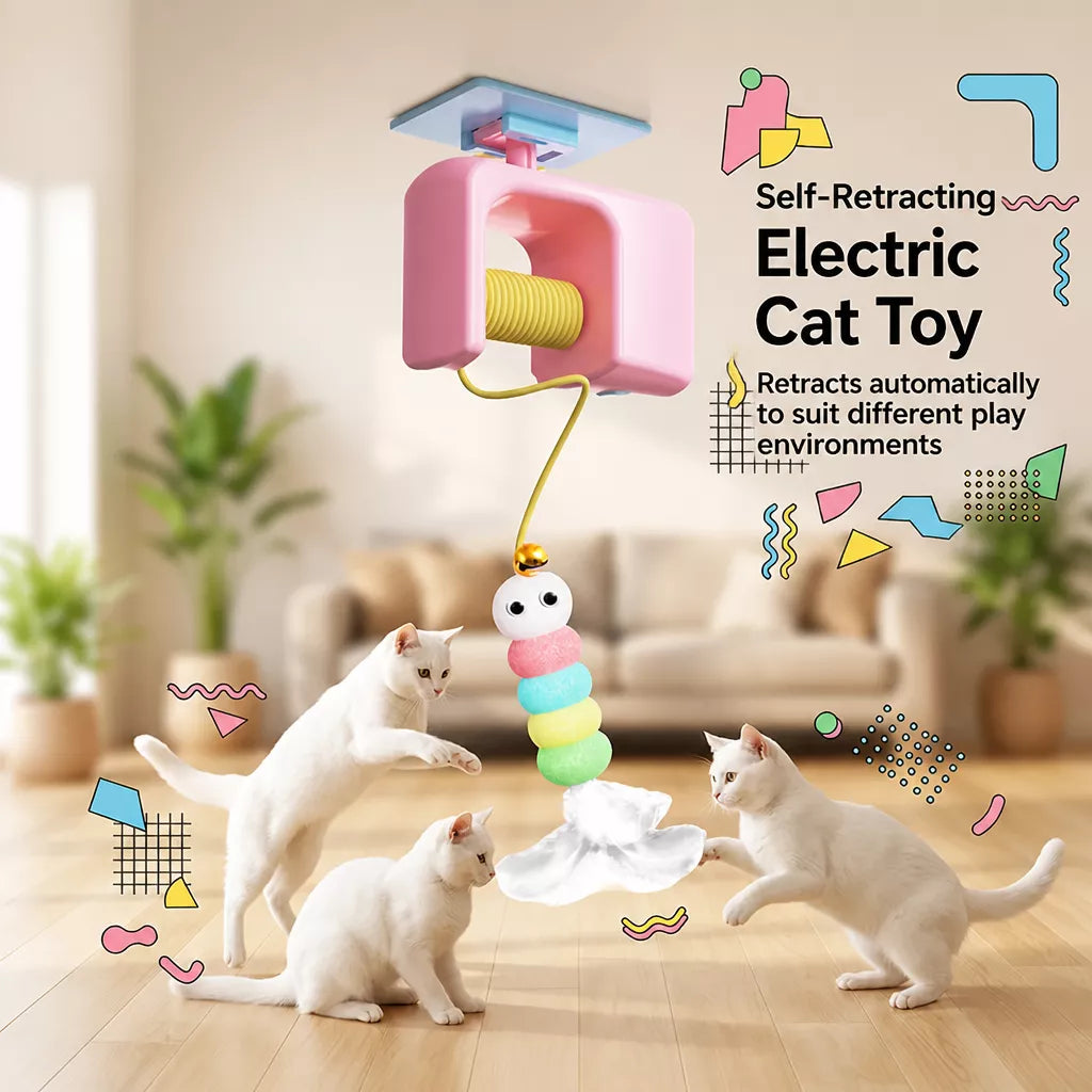 Automatic Cat Yoyo Teaser Toy with Door-Hanging Design