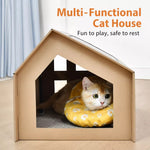 Corrugated Cardboard Cat House and Scratcher