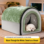 Enclosed Dog & Cat Bed House for Cozy Rest