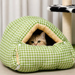 Semi-Enclosed Pet Bed with Removable Washable Cover
