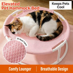 Elevated Round Pet Bed with Breathable Hammock