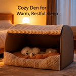 Enclosed Dog Bed with House-Style Design
