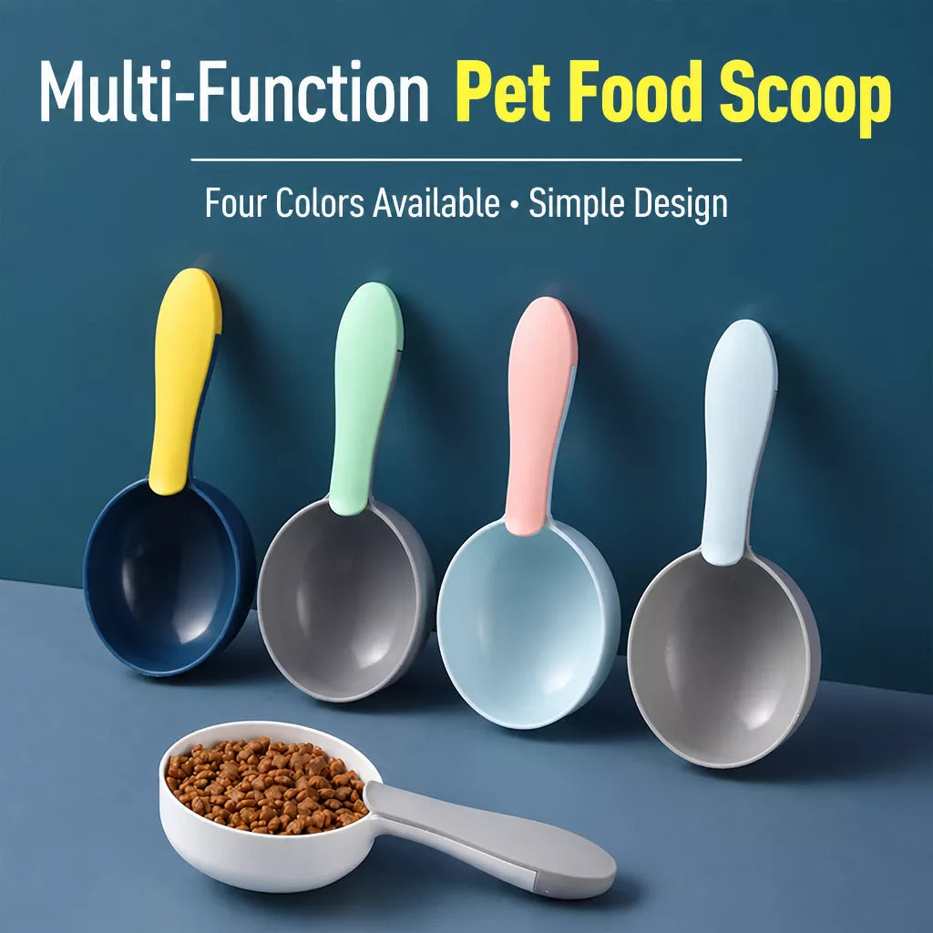Pet Food Measuring Scoop with Bag Clip