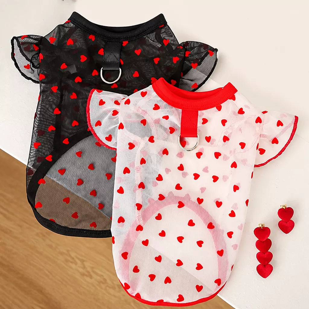 Lightweight Summer Mesh Pet Shirt for Dogs and Cats