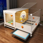 Small Dog Crate with Separate Rest and Potty Areas