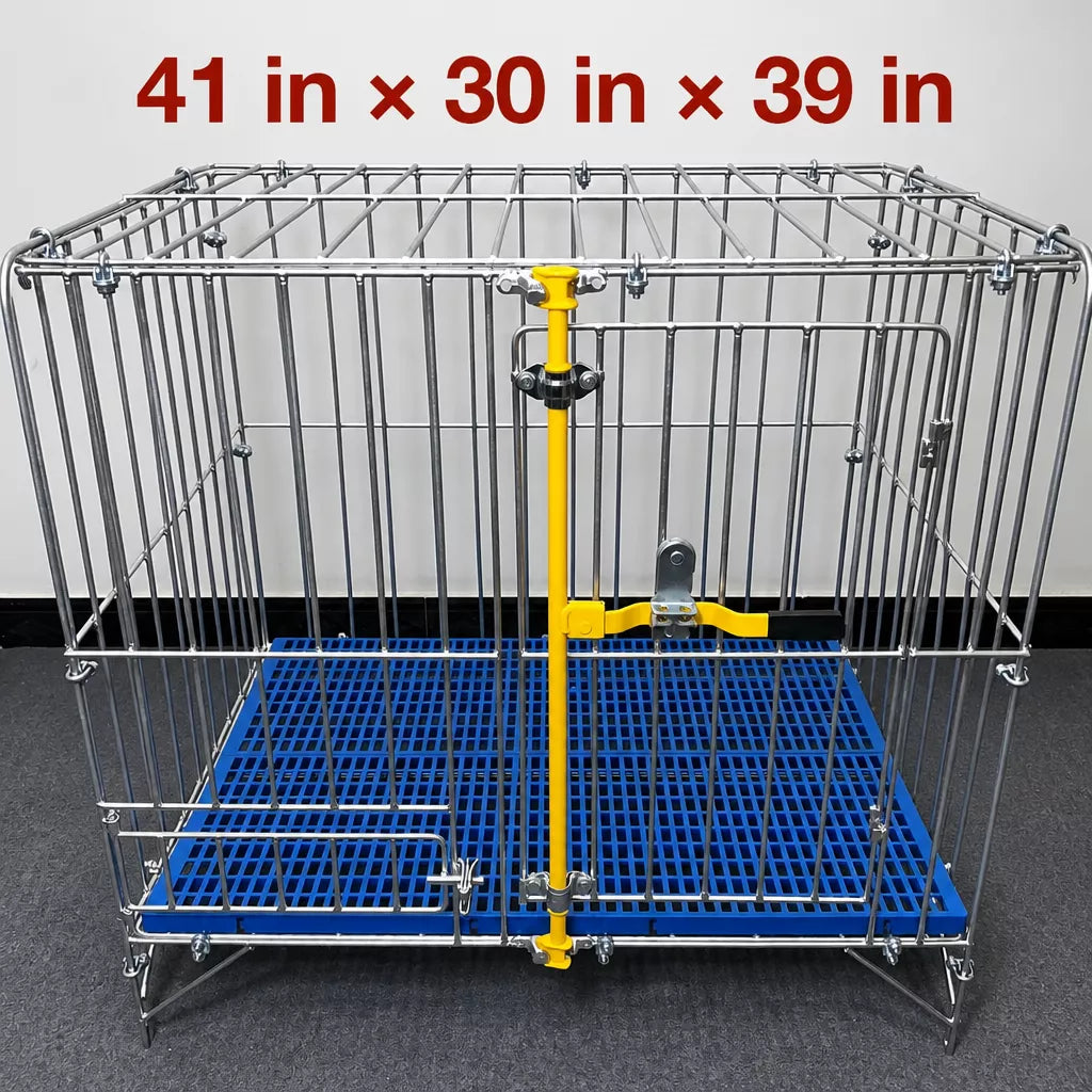 Large Galvanized Steel Dog Kennel for Indoor & Outdoor Use