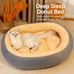 Dog & Cat Bed with Cushioned Base — All-Season & Winter Styles