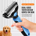 Double-Sided Dematting & Grooming Brush for Dogs and Cats