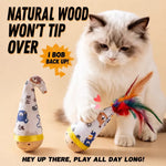 Wobble Cat Toy with Feather
