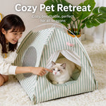 Indoor Cat & Dog Tent Bed with Removable, Washable Cushion