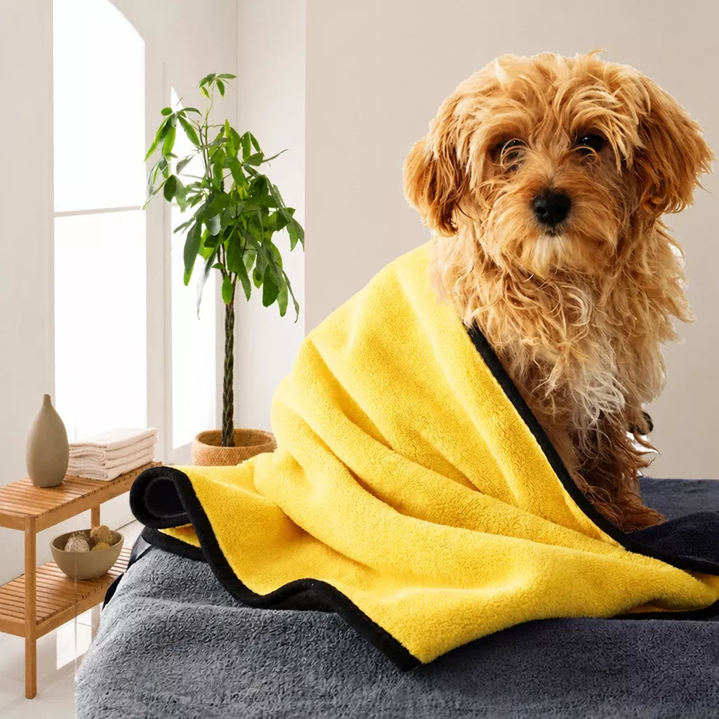Absorbent Quick-Dry Pet Bath Towel for Dogs and Cats