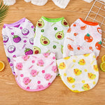 Pet Vest for Dogs and Cats – Cartoon Fruit Print Polyester Apparel