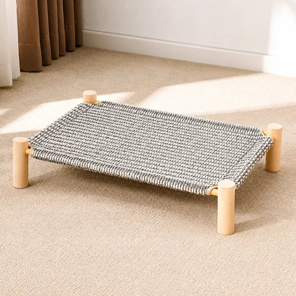 Elevated Cat Bed with Scratching Surface